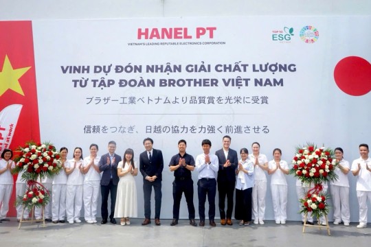 HANEL PT NHẬN GIẢI THƯỞNG CHẤT LƯỢNG TỪ TẬP ĐOÀN BROTHER